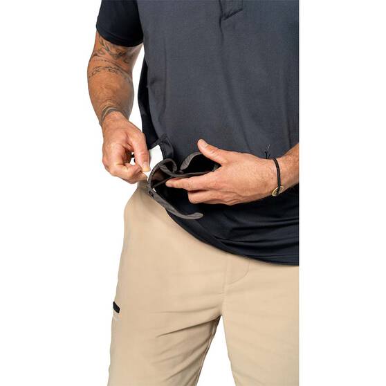 Oakley Men’s Elements Short Sleeve Tech Polo, Blackout, bcf_hi-res