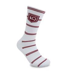 Foot-ies QLD Maroons Sneaker Socks 2 Pack, , bcf_hi-res