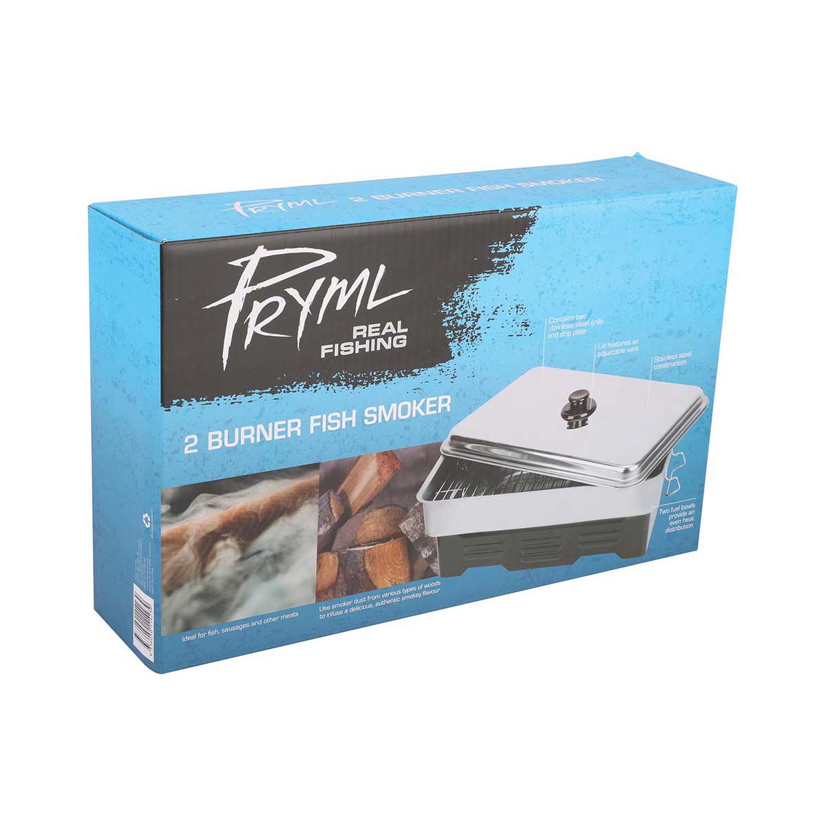 Pryml Deluxe Stainless Steel Two Burner Fish Smoker BCF