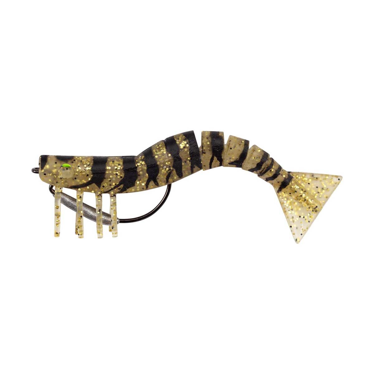 Samaki Live Shrimp Soft Plastic Lure 89mm Gold Glitter, Gold Glitter, bcf_hi-res