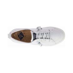 Sperry Women's Crest Vibe Leather Sneakers White 6, White, bcf_hi-res