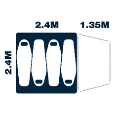 OZtrail Fast Frame 4 Person Cabin Tent, , bcf_hi-res