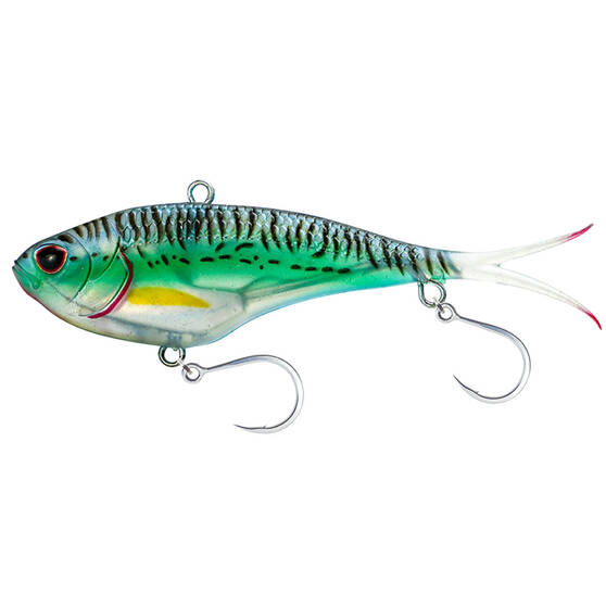 Nomad Vertrex Max Soft Vibe Lure 150mm Silver Green Mackerel, Silver Green Mackerel, bcf_hi-res