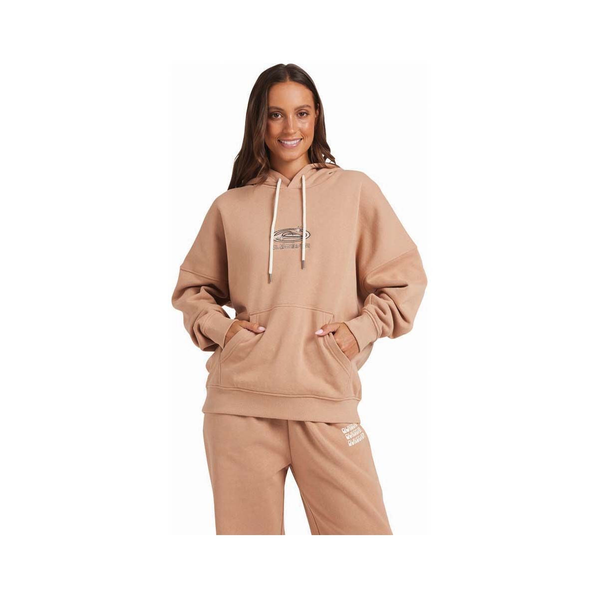 Quiksilver Align Fleece Hoodie for Women, Praline, bcf_hi-res