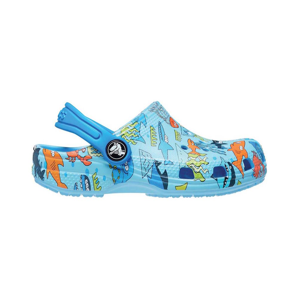 Crocs Kids Classic Pool Party Clog Oxygen C8 BCF