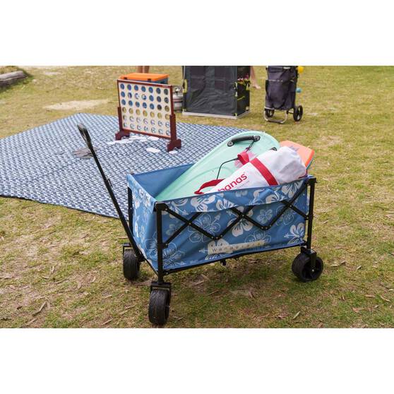 Wanderer Flat Fold Beach Cart 100kg Hibiscus, , bcf_hi-res