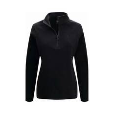 Macpac Women's Tui Fleece Pullover V6 True Black 8, True Black, bcf_hi-res