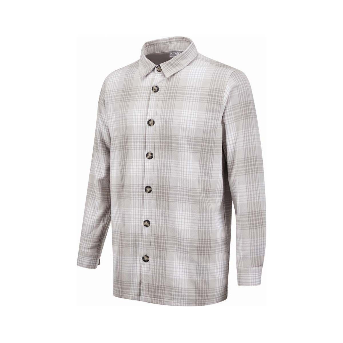 OUTRAK Men&rsquo;s Fleece Lined Shacket, Taupe, bcf_hi-res