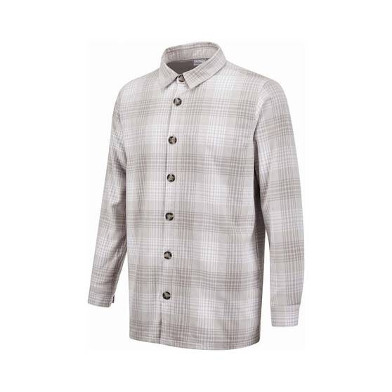 OUTRAK Men’s Fleece Lined Shacket, Taupe, bcf_hi-res
