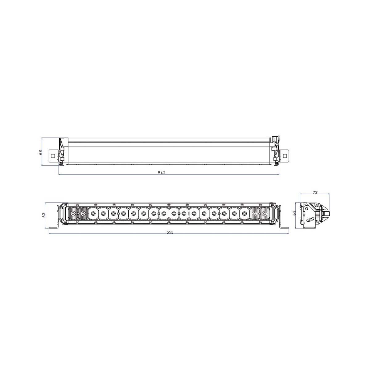 XTM Slimline LED Light Bar 21in, , bcf_hi-res