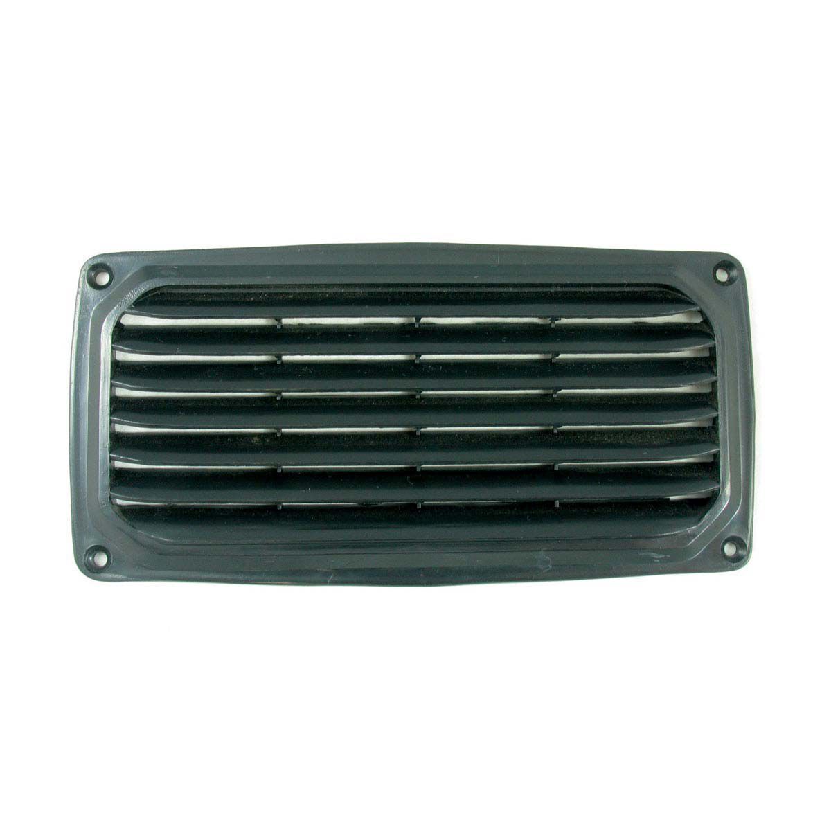 BLA 200x100mm  Black Plastic Rectangular Louvre Vent, , bcf_hi-res