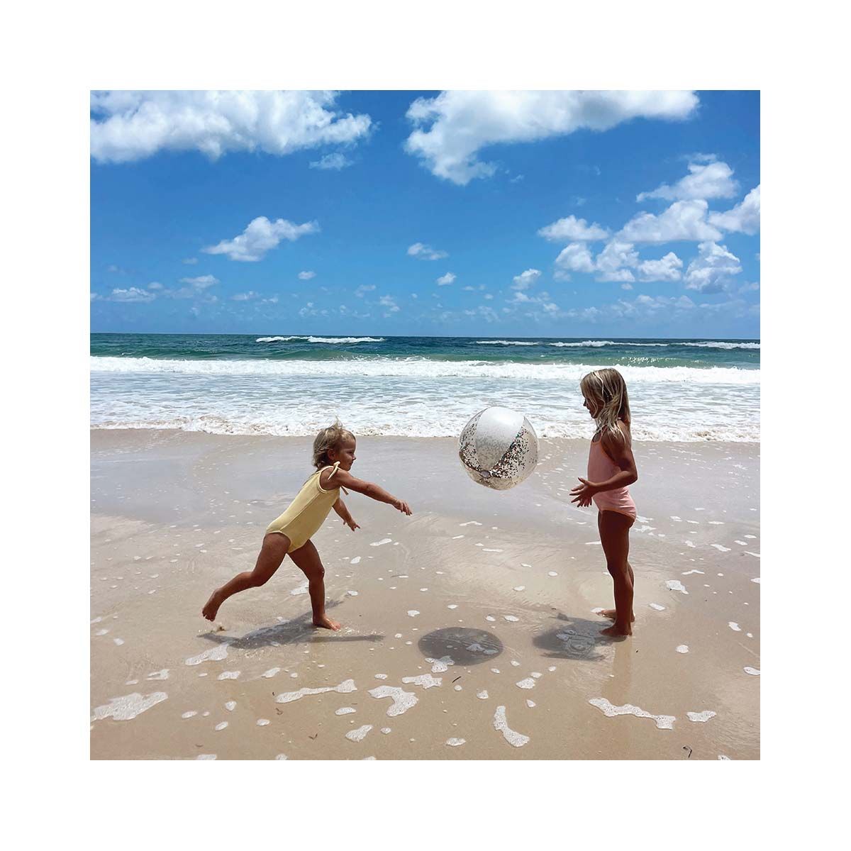 SUNNYLiFE Cotton Candy Cherry Inflatable Beach Ball, , bcf_hi-res