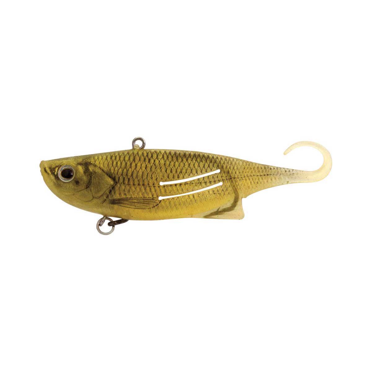 Zerek Weedless Fish Trap Vibe Lure 9.5cm Gold Herring BCF