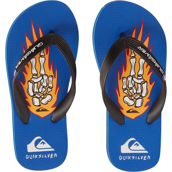 Quiksilver Youth Molokai Art II Thongs, Blue, bcf_hi-res