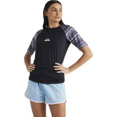 Quiksilver Women's Short Sleeve Rashie, Black, bcf_hi-res
