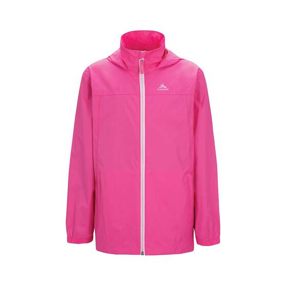 Macpac Kids' Rain Pack-It Jacket, Hot Pink, bcf_hi-res