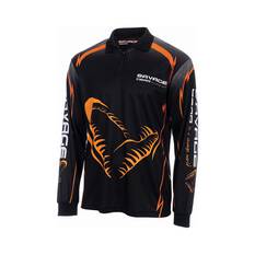 Savage Gear Men's Corp II Sublimated Polo, Black, bcf_hi-res