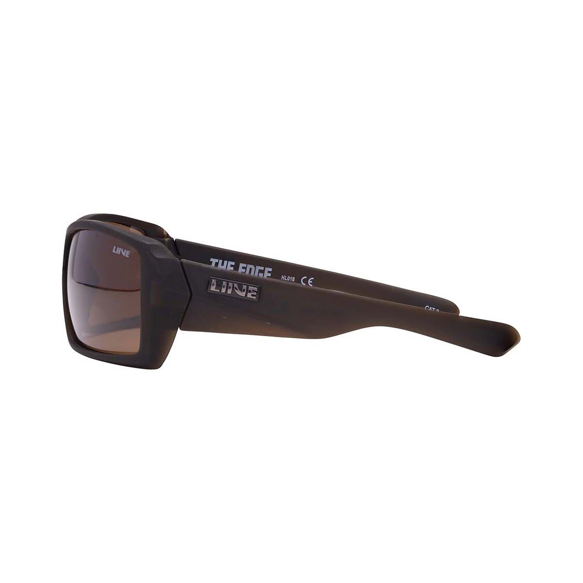 Liive Men&rsquo;s The Edge Polarised Sunglasses Matt Brown with Brown Lens, , bcf_hi-res