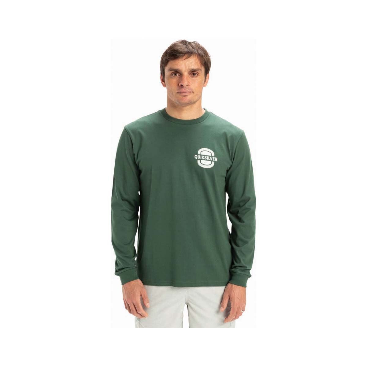 Quiksilver Men&rsquo;s Ocean Made Long Sleeve Shirt Forest S, Forest, bcf_hi-res