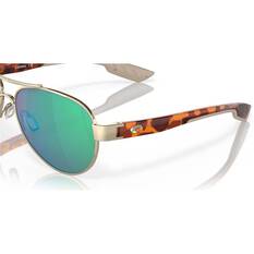 Costa Loreto Women's Polarised Sunglasses Rose Gold with Green Lens, , bcf_hi-res