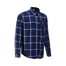 OUTRAK Unisex Flannel Shirt Navy S, Navy, bcf_hi-res