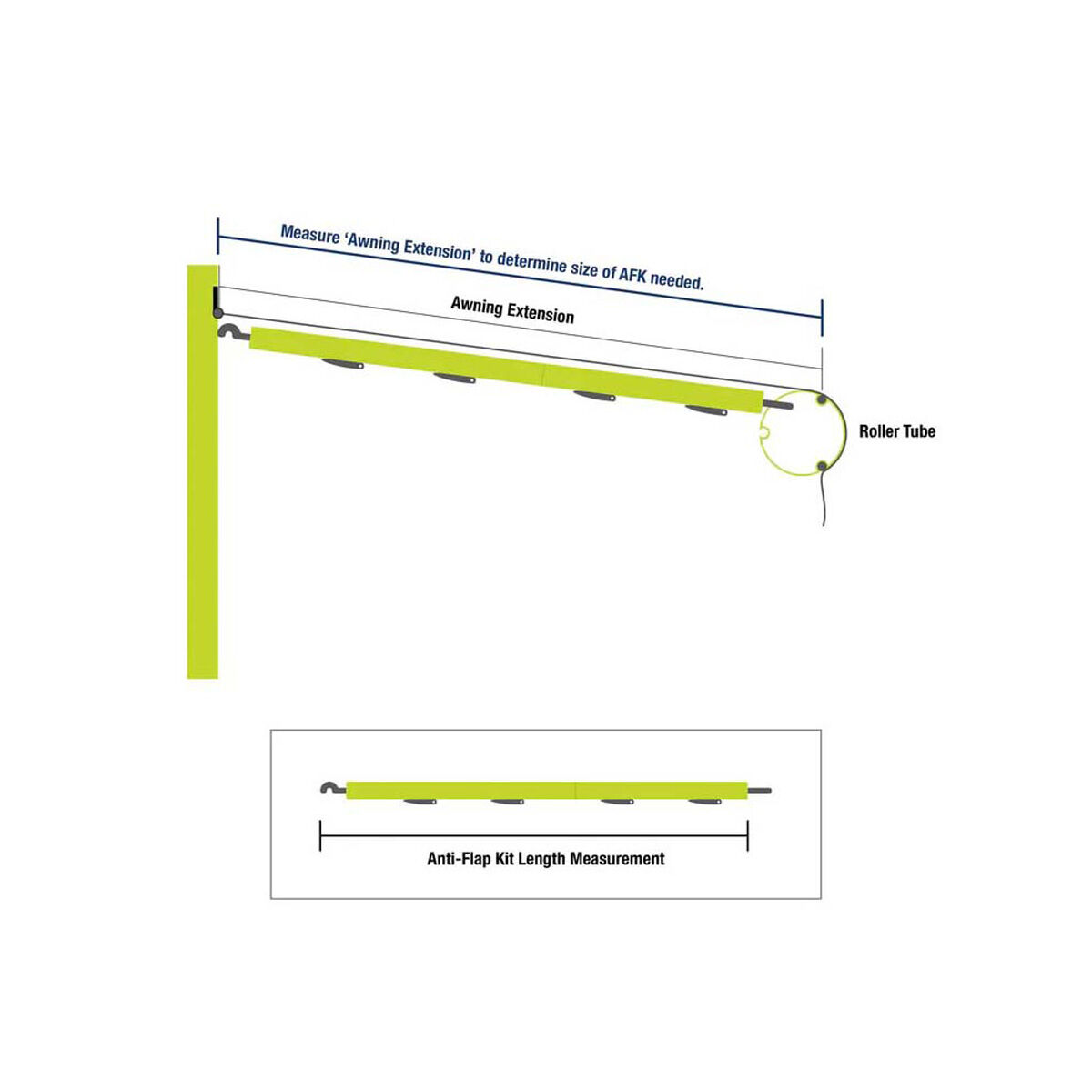 Aussie Traveller Anti Flap Kit White 2.1x2.2m, , bcf_hi-res
