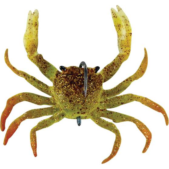 Chasebaits Crusty Crab Soft Plastic Lure 50mm Gold Fleck, Gold Fleck, bcf_hi-res
