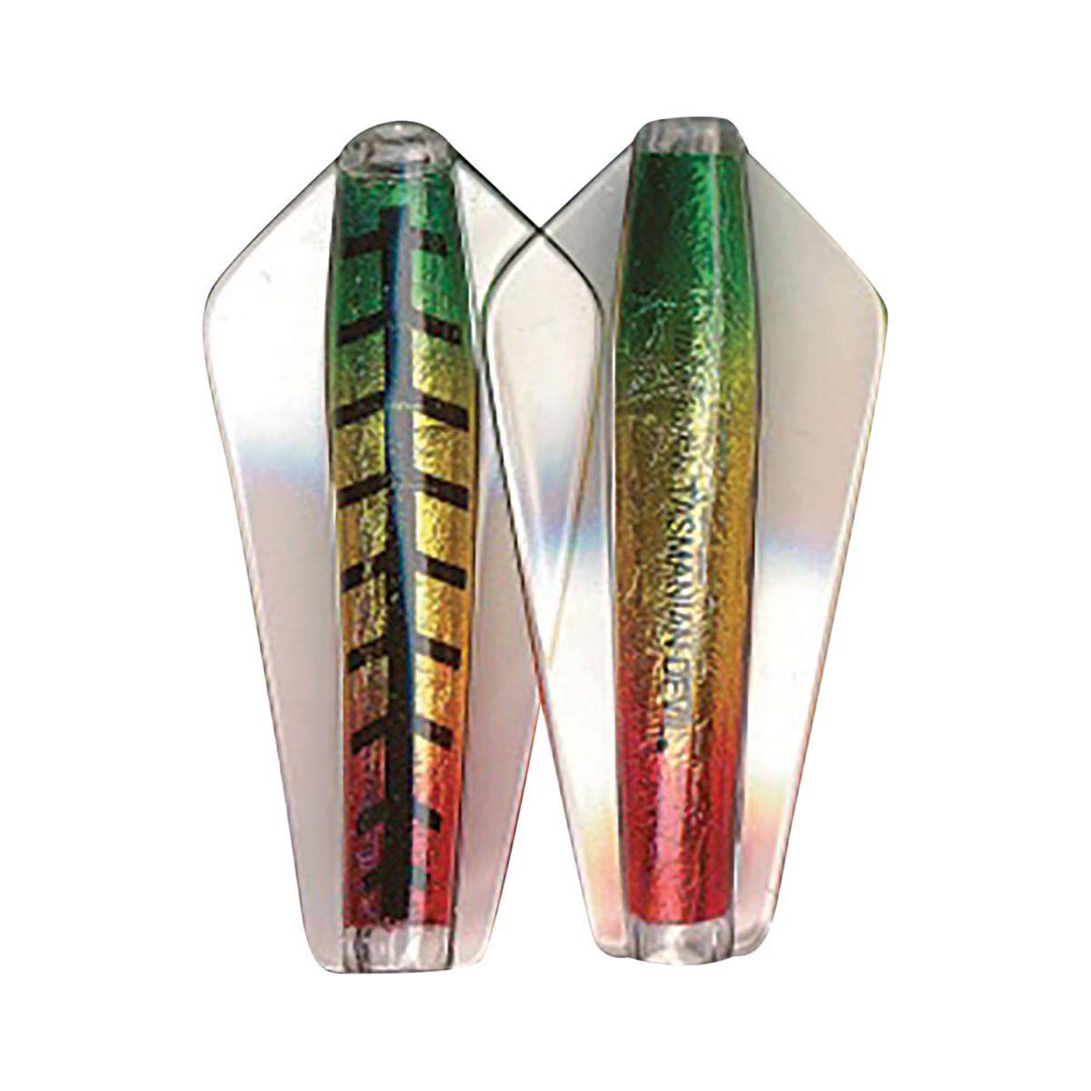 Wigston Tassie Devil Lead Free hard Body Lure 13.5g Xmas Tree, Xmas Tree, bcf_hi-res