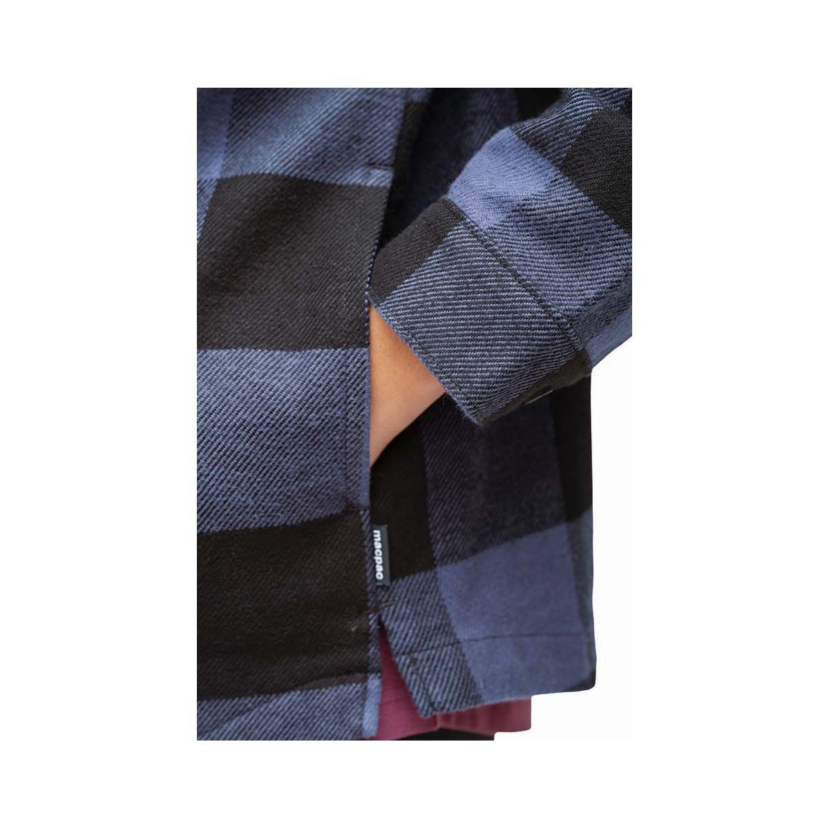 Macpac Women's Hudson Overshirt, Peacoat Plaid, bcf_hi-res