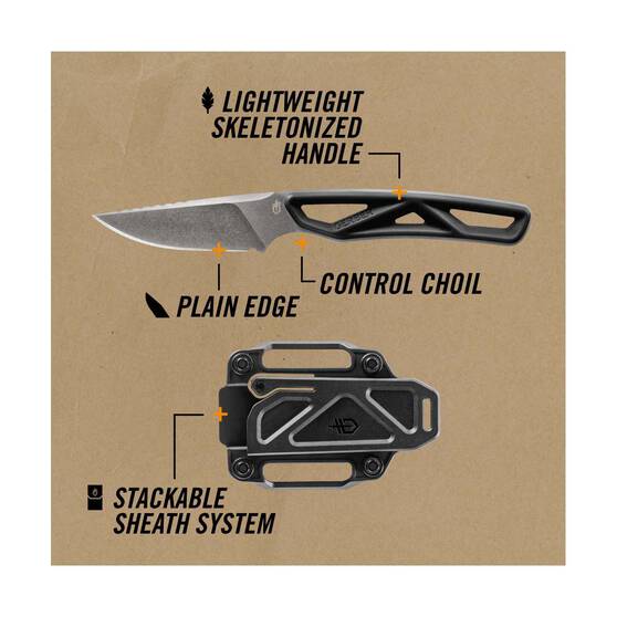 Gerber Exo Mod Fixed Blade Caper Knife Black, , bcf_hi-res