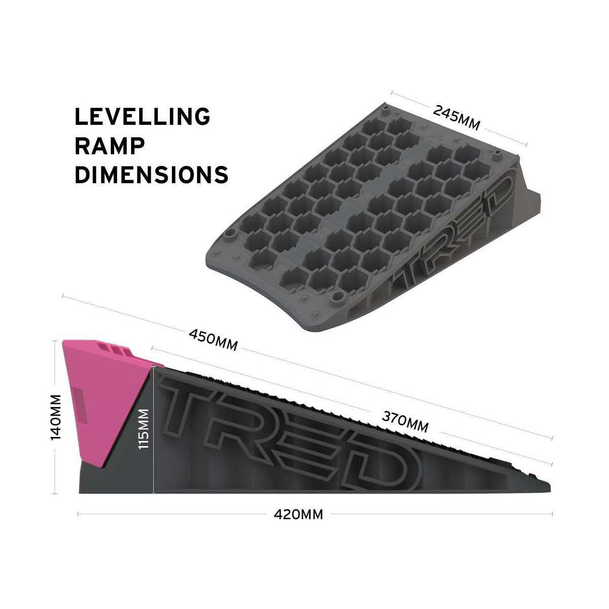 TRED GT Caravan Levelling Pack Pink, , bcf_hi-res