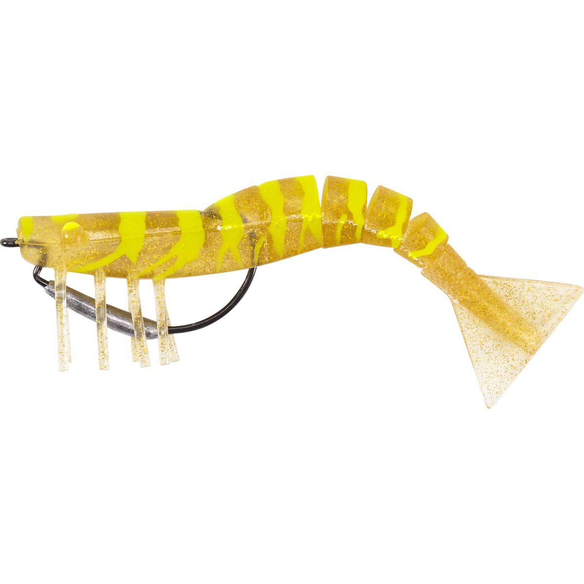 Samaki Live Shrimp Weedless Soft Plastic Lure 89mm Golden Corn, Golden Corn, bcf_hi-res