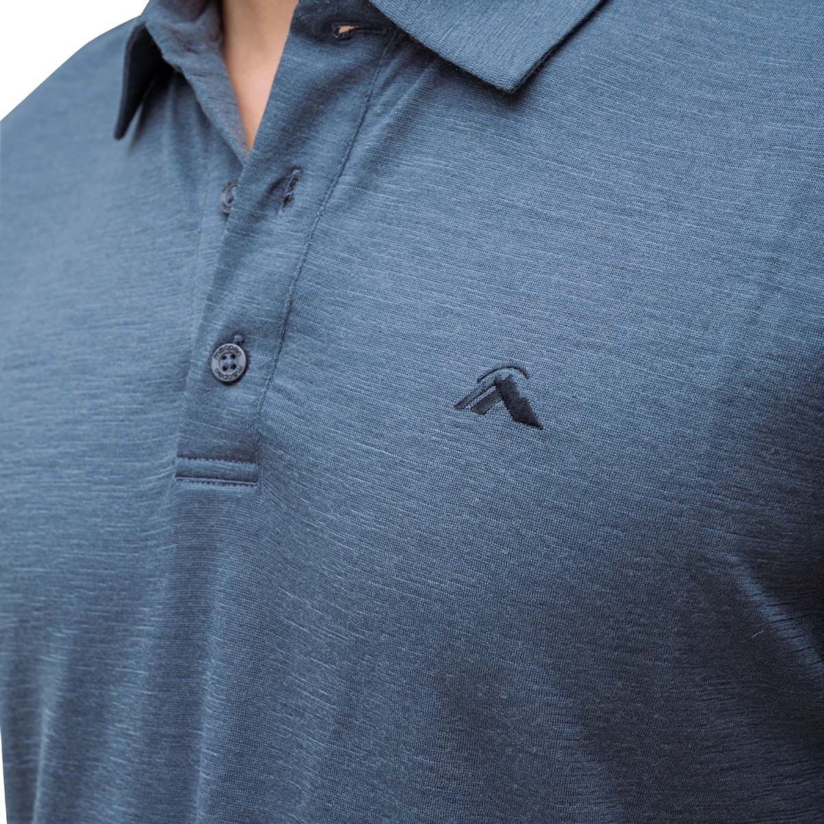 Macpac Men's Denizen 180 Merino Short Sleeve Polo Odyssey XS, Odyssey, bcf_hi-res