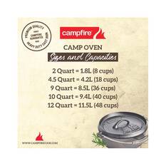 Campfire Pre Seasoned Cast Iron Camp Oven 12 Quart, , bcf_hi-res