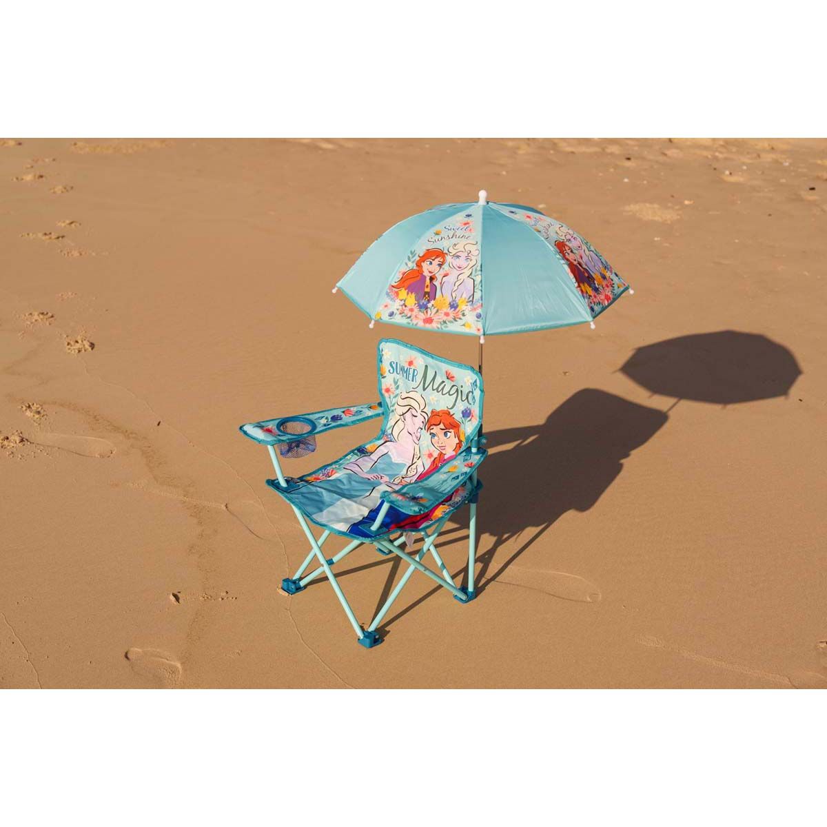 Frozen Kids Camp Chair with Umbrella 30kg, , bcf_hi-res
