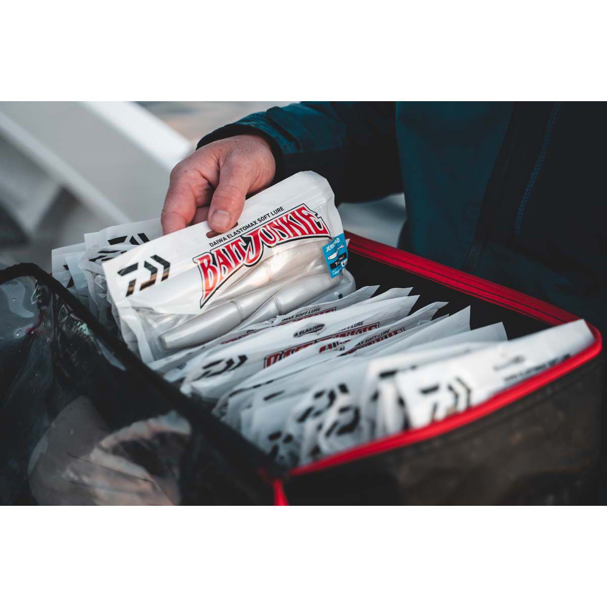 Daiwa Bait Junkie Jerkshad Soft Plastic Lure 5in Pilly Glow, Pilly Glow, bcf_hi-res