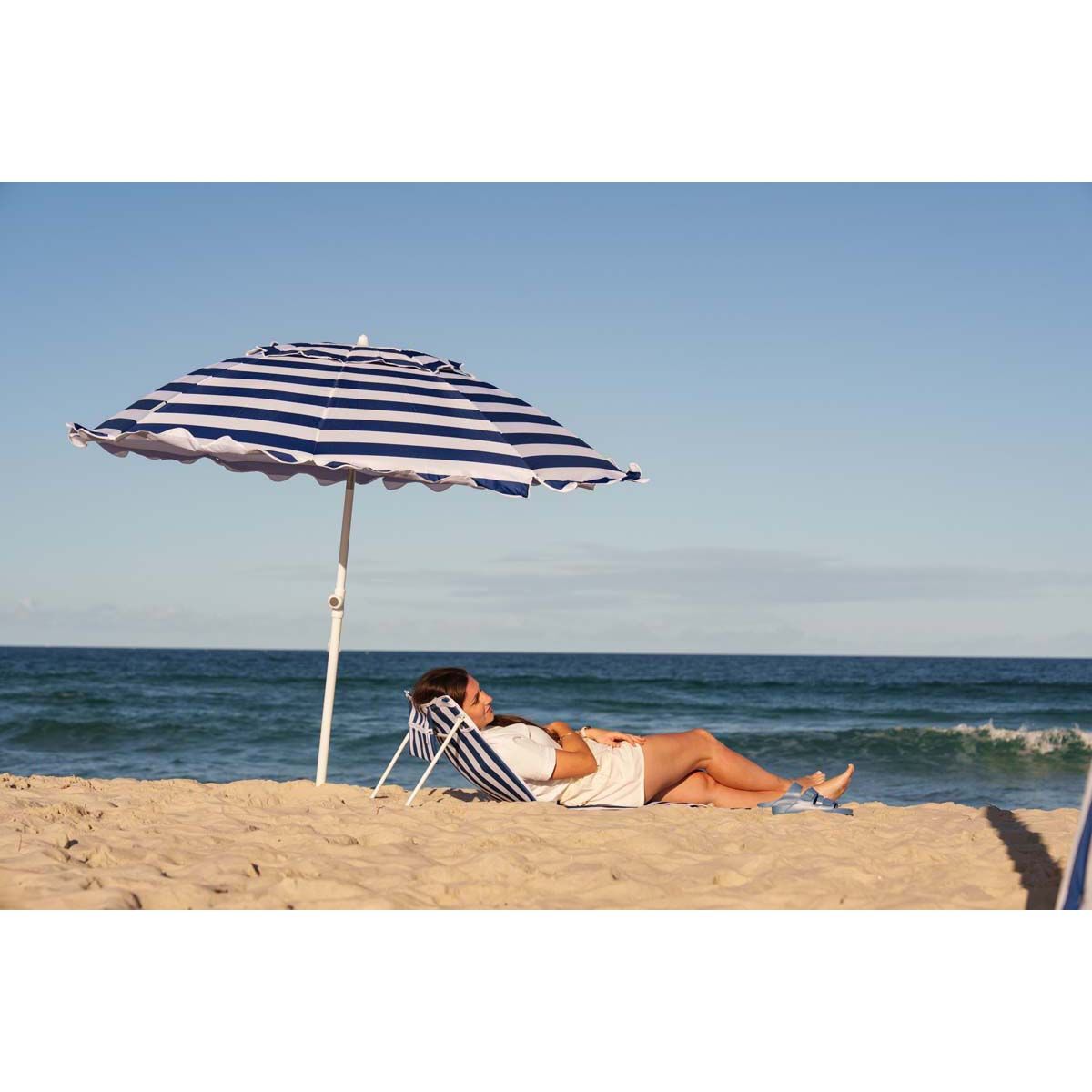 Wanderer Nautical Beach Umbrella 2m, , bcf_hi-res