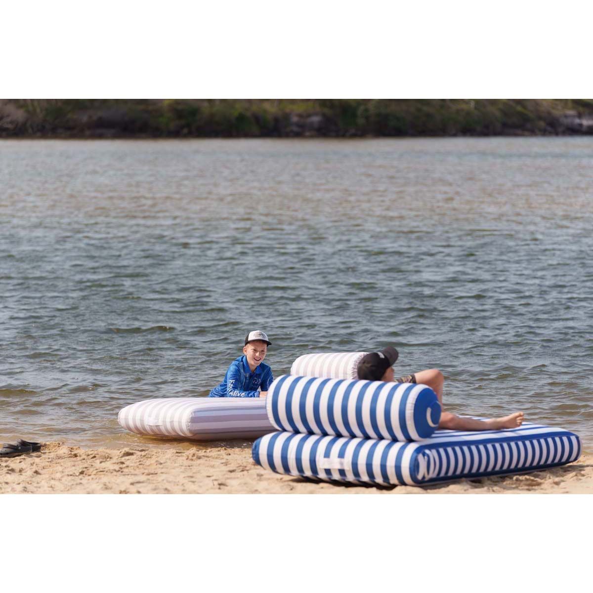 Chill-Out Inflatable Floating Lounger 1 Person Beige, , bcf_hi-res