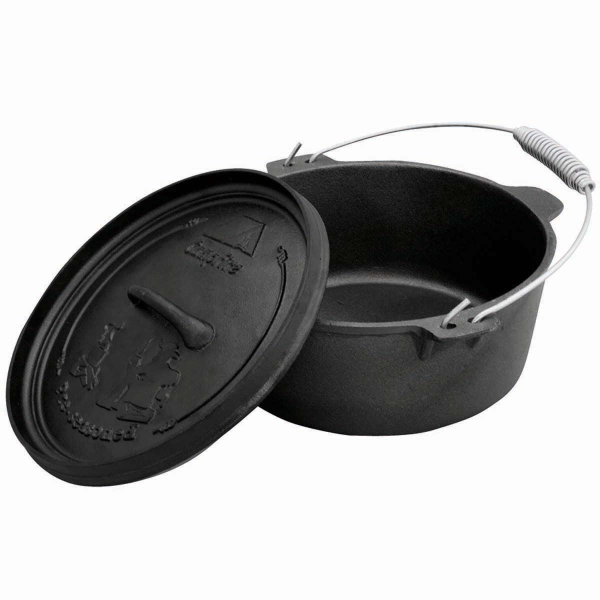 Campfire Pre Seasoned Cast Iron Camp Oven 9 Quart BCF
