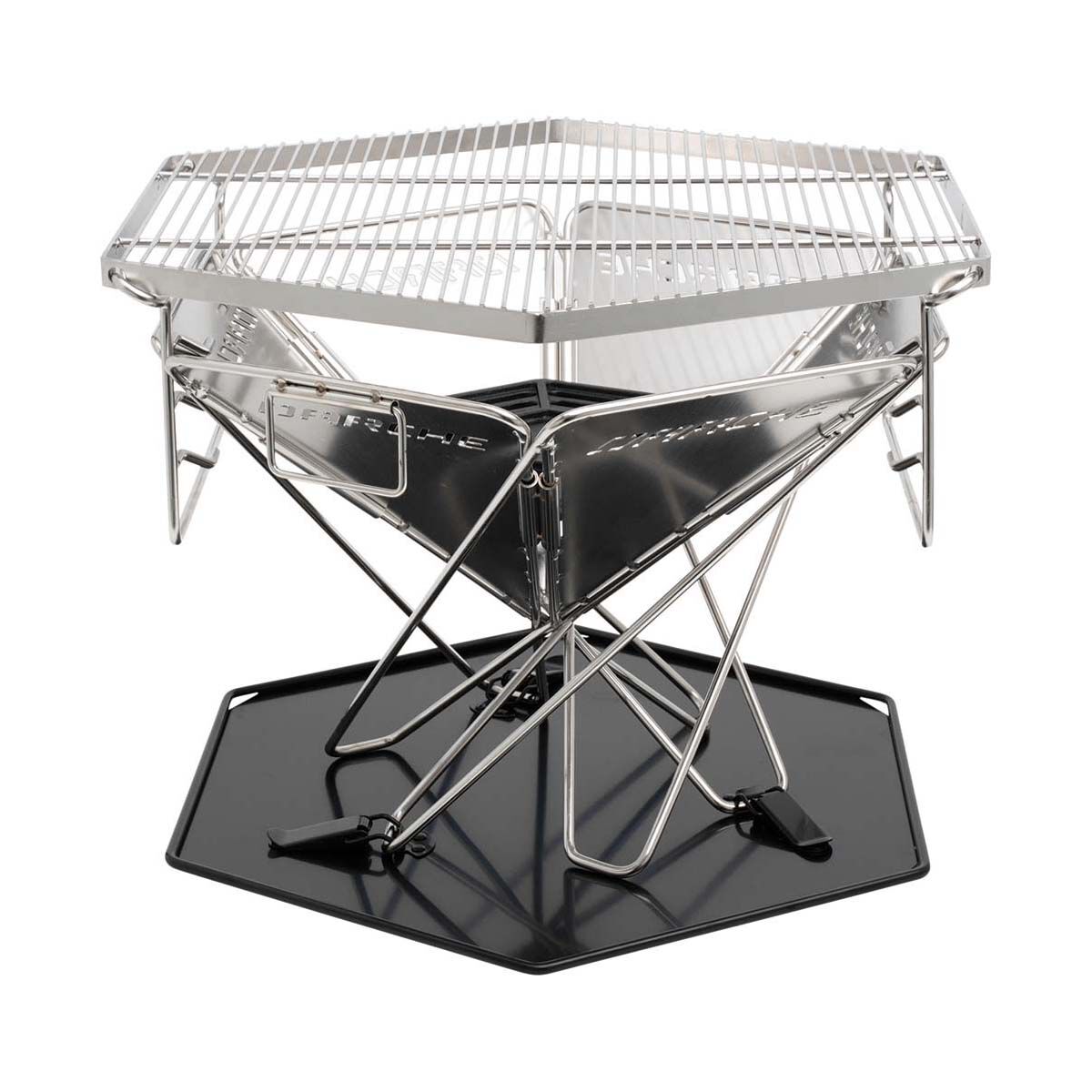 Darche Hexagonal Fire Pit BBQ, , bcf_hi-res