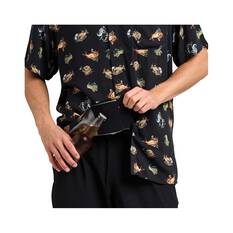 The Mad Hueys Men’s Drink Like A Fish Woven Shirt, Vintage Black, bcf_hi-res