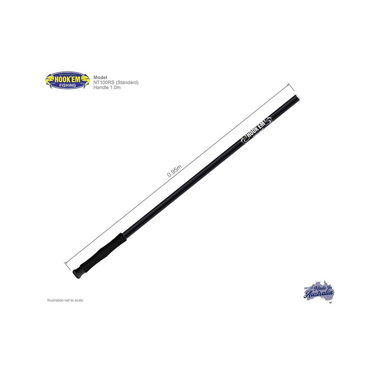 Hook'em Rubberised Standard Landing Net 100cm, , bcf_hi-res