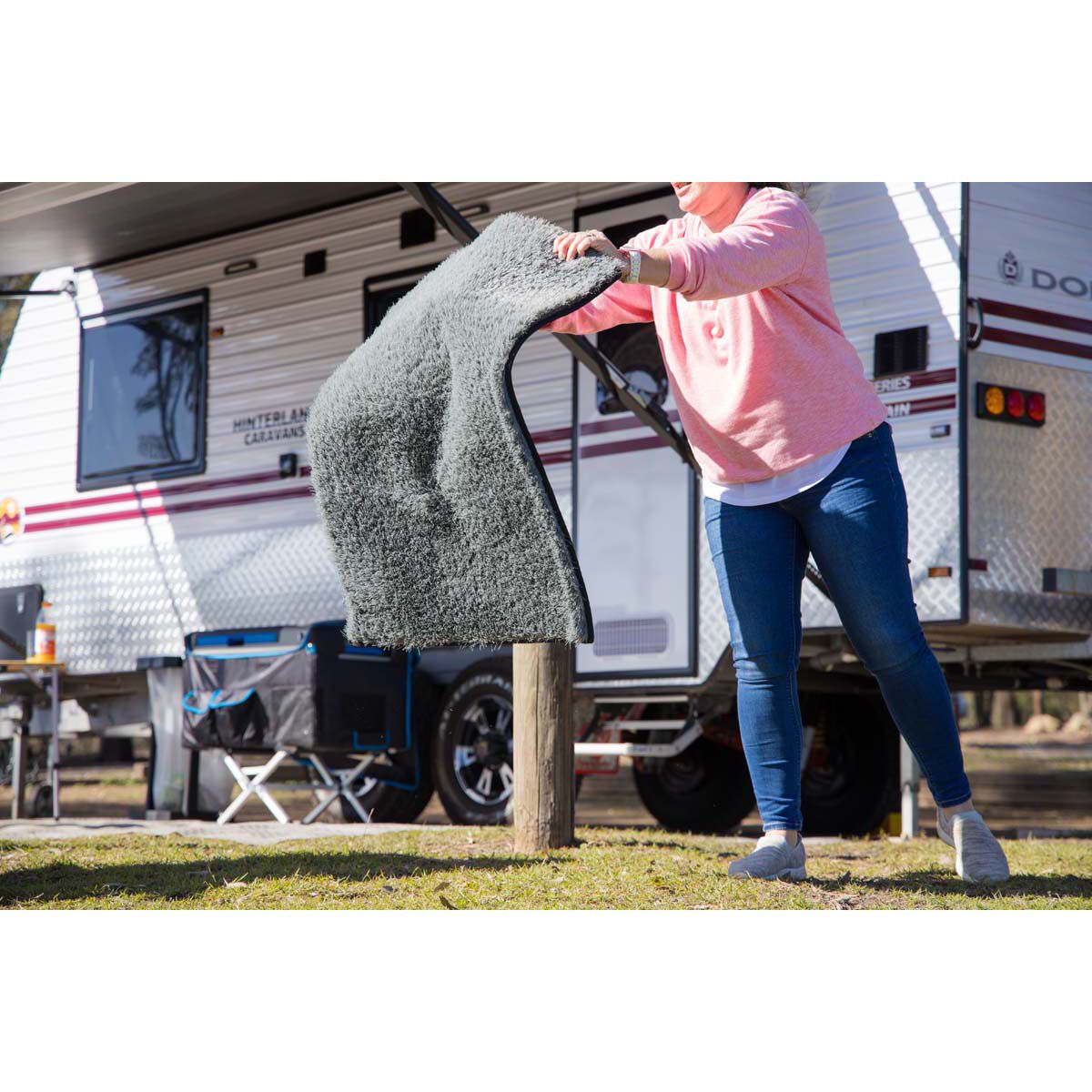 Companion Dust Off Mat Grey 65x50cm, , bcf_hi-res