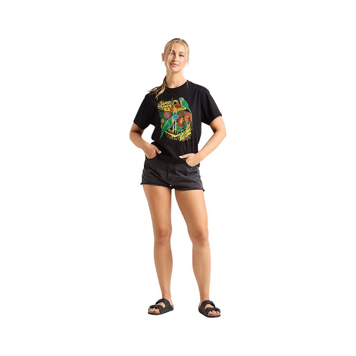The Mad Hueys Women&rsquo;s Rainbow Anchor Short Sleeve Tee, , bcf_hi-res