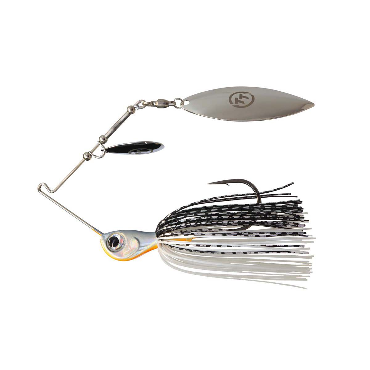 TT Fishing Tornado+ Tandem Spinnerbait Lure 3/8oz White Night, White Night, bcf_hi-res