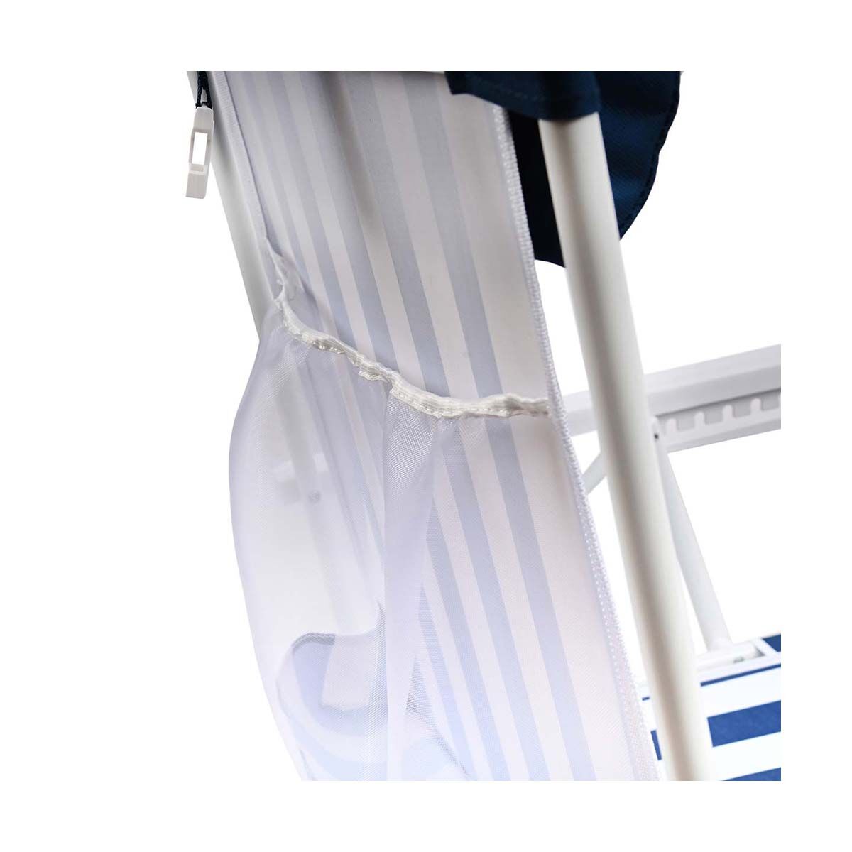 Wanderer Nautical Stripe Beach Chair 120kg, , bcf_hi-res