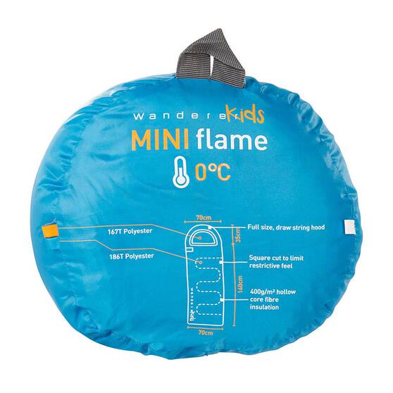 Wanderer MiniFlame 0C Hooded Sleeping Bag Blue / Orange, Blue / Orange, bcf_hi-res