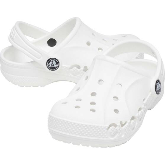 Crocs Kids' Baya Clogs, White, bcf_hi-res