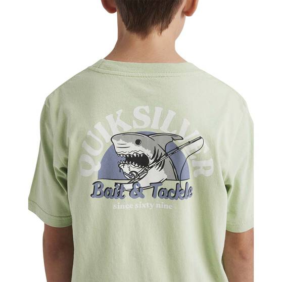 Quiksilver Youth Bait and Tackle Short Sleeve Tee, Green, bcf_hi-res