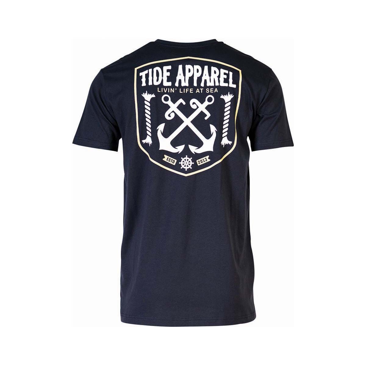 Tide Apparel Men's Sea Short Sleeve Tee Navy S, Navy, bcf_hi-res